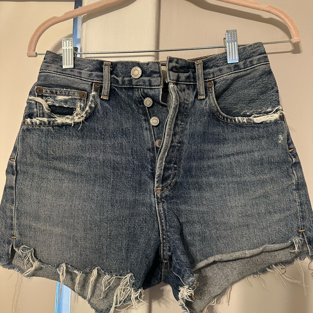 Agolde Denim Distressed Women's Shorts